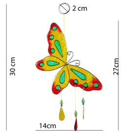 ART-CRAFT Window Hanging Decoration Suncatcher Mobile Window Decoration Sun Catcher Animal Motif Butterfly Yellow