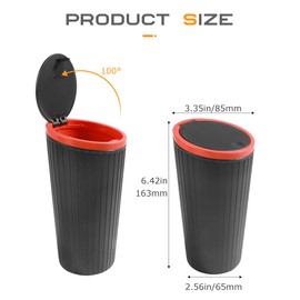Flaconi Car rubbish bin, car rubbish bin, car bin interior, bin for car, car rubbish bin, drink holder, car rubbish bin, flexible, suitable for cars, vans, boats, caravans (red)