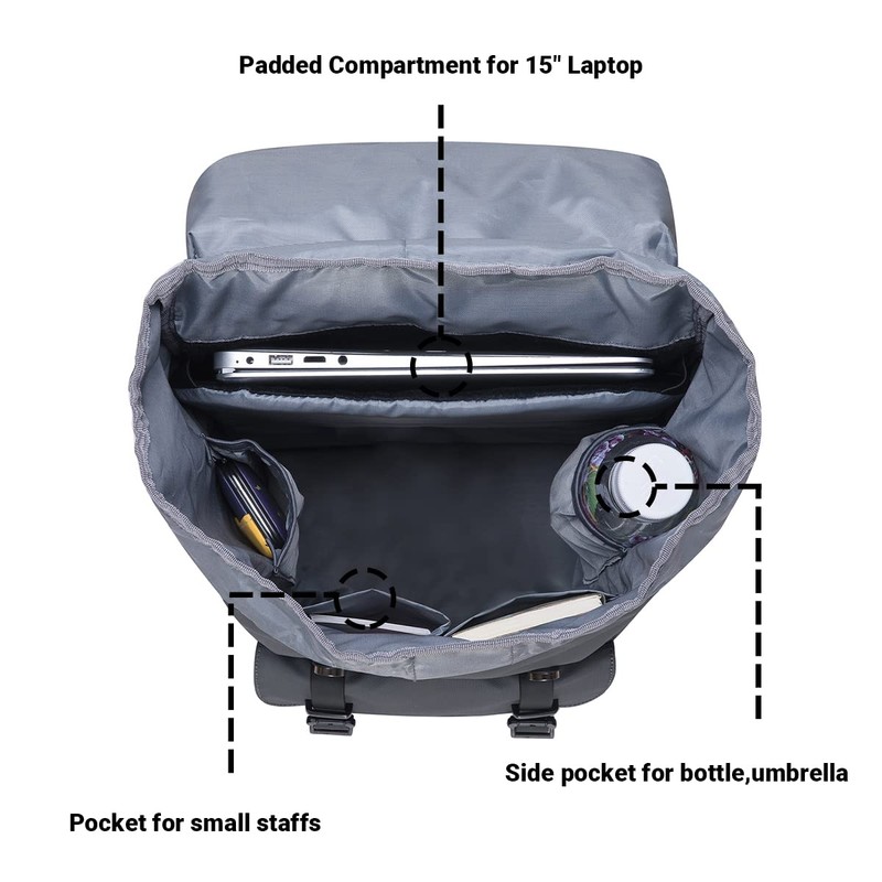 KAUKKO Backpack, (Black (E5-3), 45 x 27 x 17cm (HxBxT)