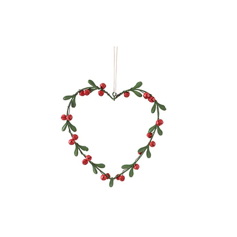 Toyland® Pack of 4 14cm Green and Red Heart Shape