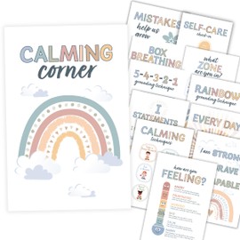 12 Calming Corner Health Posters, Feelings Chart For Kids, Calm Down Corner Supplies, Emotions Poster, Boho Classroom Decor, Counseling Therapy Office Decor, Educational Posters, 11" x 15"