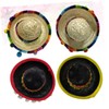 WOONEKY 4pcs Mexican Sombrero Headband Mini Hat Hair Hoop Party