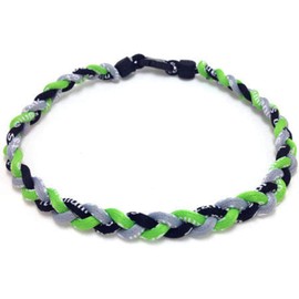 OOIN Package of 12 Baseball Titanium Necklaces for Boys Tornado Braided Rope Necklace