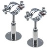 Quluxe 2 Pcs Stainless Steel Wall Mount Ceiling Mount Pipe