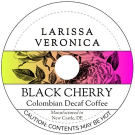 Black Cherry Colombian Decaf Coffee (Single Serve K-Cup Pods) (Gourmet, Naturally Flavored, Whole Coffee Beans) (12 pods, ZIN: 571356)