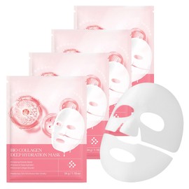 Collagen Face Mask,Deep Collagen Overnight Face Mask,4 PCS Deep Collagen Mask, Bio Collagen Real Deep Mask,Collagen Night Wrapping Mask,Deep Collagen Overnight Mask,Anti Wrinkle Lifting Mask