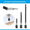 4 Pack Bit Holder, Magnetic Drill Bit Holders 60mm 100mm