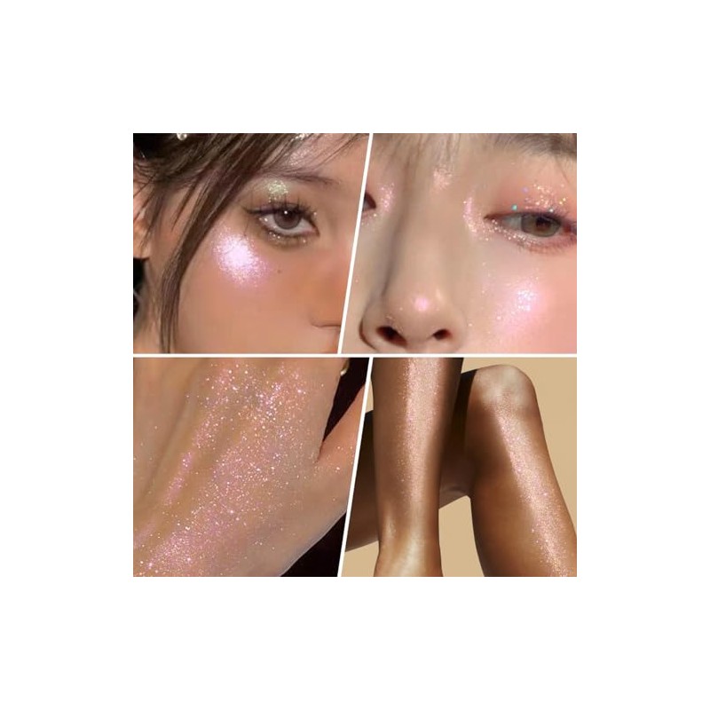 UCANBE Iluminador corporal hidratante con brillo, gotas luminizadoras para el