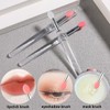 6Pcs Chrome Nail Powder Applicator Brushes, Silicone Head Nail Art