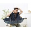 Cogit Children's Haircut Cape, Suitable for Adults and Children, Black