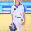 6PCS Softball Iron on Patches, Yellow Game Day Iron on
