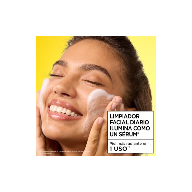 Garnier Express Aclara VitaminaC serum Limpiador Facial Iluminador 100ml