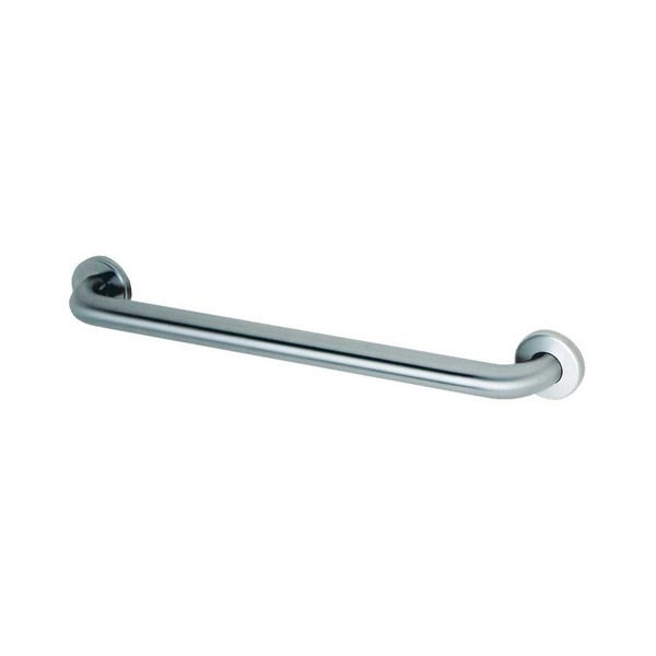 Bobrick 6806x30 304 Stainless Steel Straight Grab Bar with Concealed Mounting Snap Flange, Satin Finish, 1-1/2" Diameter x 30" Length