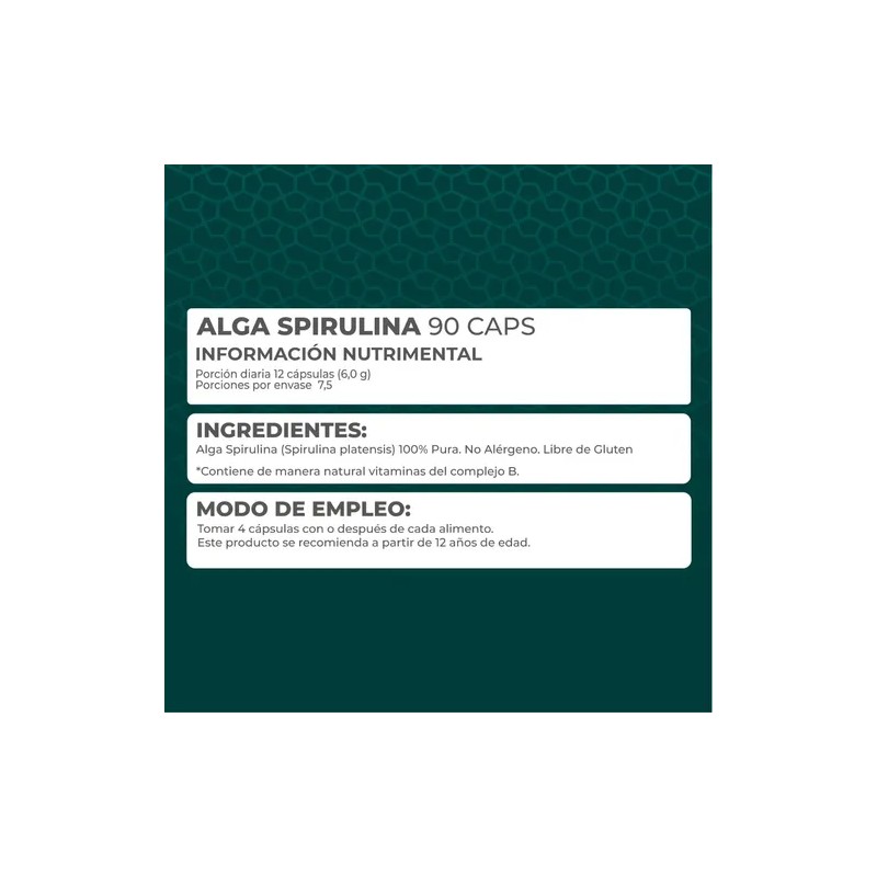 Suplemento Alga Spirulina (90 Caps) - Pronat