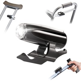 TipSee Light Co Cane-Lite Snap On Hands Free LED Flashlight | 100 Lumen LED Clip On Flashlight for Use with Wheelchair Accessories, Walking Cane, Walker, Hat Brim | IPX4 Water Resistant | AA Battery