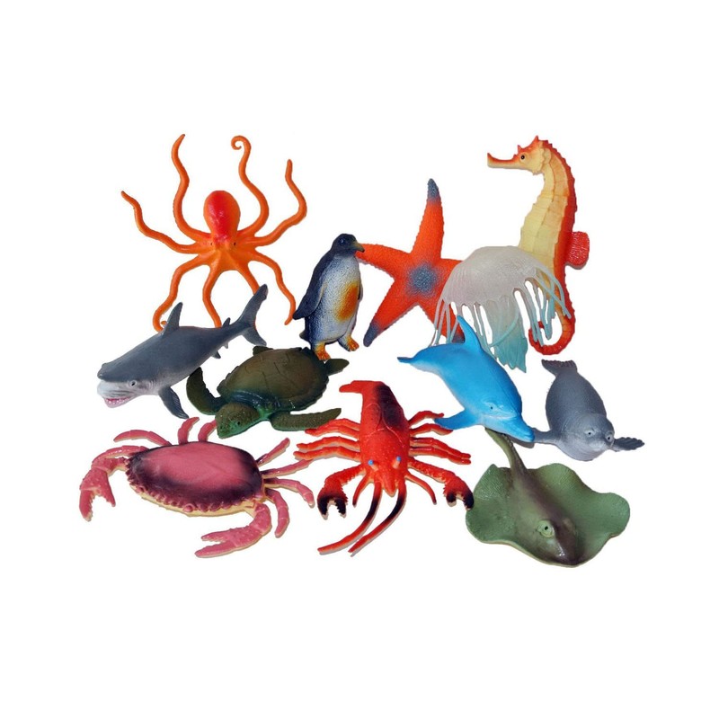 Lello and Monkey Sea Creature Toy Animal Figures - set