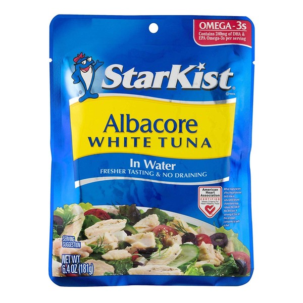 Starkist Albacore White Tuna in Water Pouch 6.4 Oz (Pack of 4)