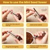 Flutesan 6 Pcs Mini Sowing Seed Dispenser Sower with 2