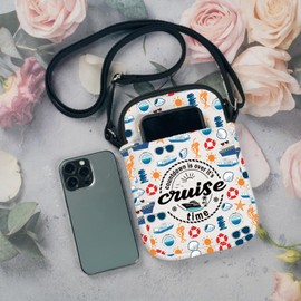 AKTAP Cruise Ship Gifts Cruise Vacation Mini Crossbody Bag With Adjustable Strap Cruising Gifts for Cruise Lover Gifts (Cruise Mini CB-HT)