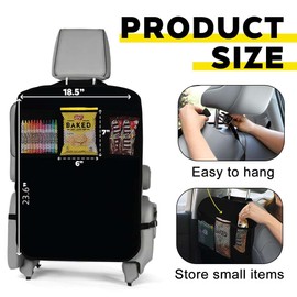 1 Piece Car Seat Organiser, Car Back Seat, Children's Toy Storage, Waterproof Back Seat Protector for Children, Backrest Protection, Car Kick Mat, Car Organiser