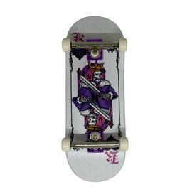 34 mm Pro Fingerboard Complete 34 x 96 mm, Maples Wood Deck, UV Printing Graphic-Pro Trucks Regular Kingpins & 5 Urethane Bearing Wheels-Op3ra V3-Kings of Hearts