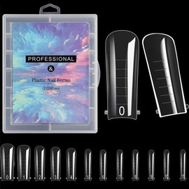 Dual nail extension form tip 120p set A type, transparent, 1 piece / 듀얼 네일연장 폼 팁 120p 세트 A타입, 투명, 1개