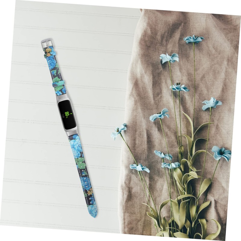 Outanaya Leather Watch Strap for Smartwatch Printed Pattern Band Compatible