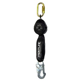 Frontline Fall Protection RPW061S Web Single Leg 6ft SRL with Steel Rebar Hook End | OSHA & ANSI Compliant SRL | Extremely Lightweight & Compact | Tangle-Free Webbing