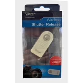 Wireless White Shutter Release for Canon Rebel T7 T6 T5 T8i T7i SL3 EOS R RP R100 R7 R6 Mark II 90D 80D 70D 2000D