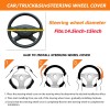 Mandark Car Steering Wheel Cover Suede Sport Vehicle Steer Wheel