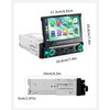 【Upgrade】Y-METDRIVING Single Din Motorized Flip Out Touchscreen Car Radio with