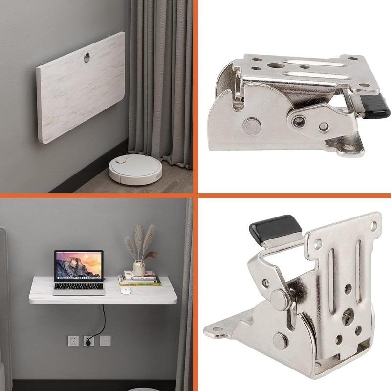 Cokritsm Folding Locking Hinges 90 Degree Foldable Furniture Leg Hinges,