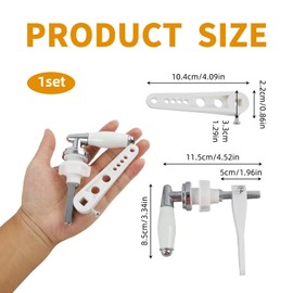 Elegant Ceramic and Chrome Plated Flush Handle for UK Bathrooms - Universal Fit, Rust-Resistant Cistern Lever with Anti-Slip Grip, Traditional Design WC Tank Handle Replacement, Easy Installation