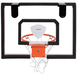 Maccabi Art - Over-The-Door Basketball Set - Clear Backboard, Easy Installation, and All-Inclusive Kit