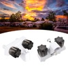 Square-White Dual-Handle RV Shower Faucet with Shower Diverter for Camper