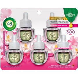 Repuestos Para Aromatizante De Ambiente Continuo, Aroma Magnolia & Cherry Blossom, 5 Piezas de 20 ml c/u