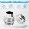 4 Pcs NPT 3/4" Nickel-Plated Copper Waterproof Cable Gland, IP68