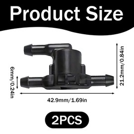 2Pcs Windscreen Washer Wiper Nozzle Check Valve 3 Way Car Windscreen Washer Valve Replacements for Multiple Cars
