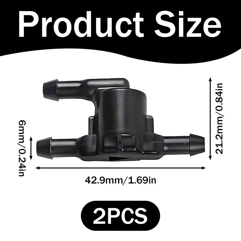2Pcs Windscreen Washer Wiper Nozzle Check Valve 3 Way Car