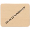 teemando® 8 x Raclette Wooden Coasters with Print, 10 cm,