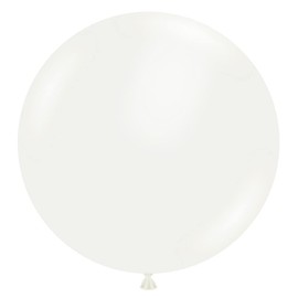 Tuf-Tex 24008 White Latex Party Balloons, 24", White, Pack of 25