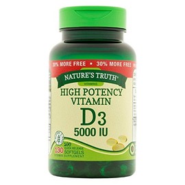 Nature's Truth High Potency Vitamin D3 5000 iu, 130 Count (Pack of 3)