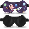 Yemiany Yemiany Kids Eye Masks for Sleeping - 3D Sleep Masks with Adjustable Strap, Cute Kids Sleep Mask, Blackout for Sleeping, Cartoon Pattern Print Eye Covers Blindfold for Sleeping, Universe