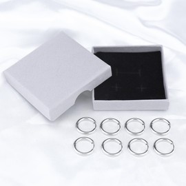 JUZICHEN 3-7 Pairs Silver Gold Hoop Earrings for Women, Stainless Steel, Stainless Steel