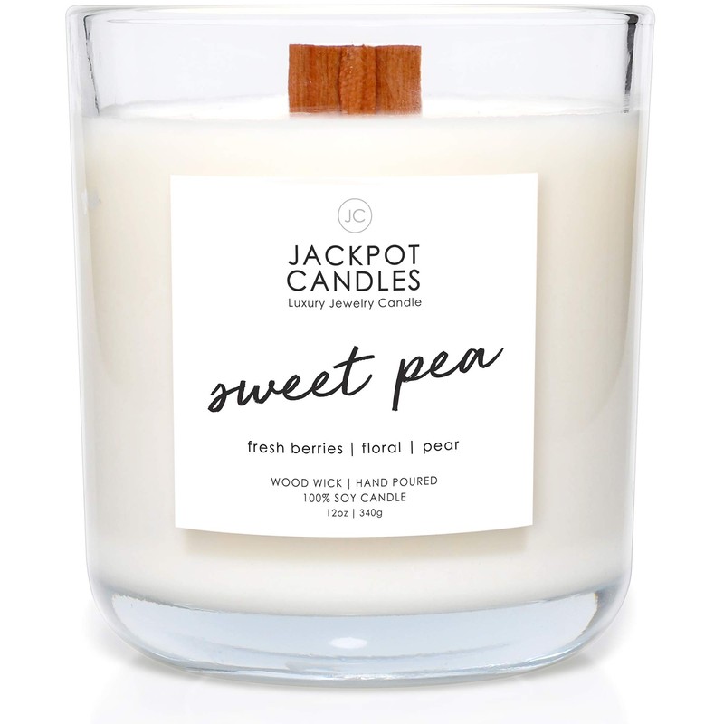 Jackpot Candles Sweet Pea Candle with Ring Inside (Surprise Jewelry