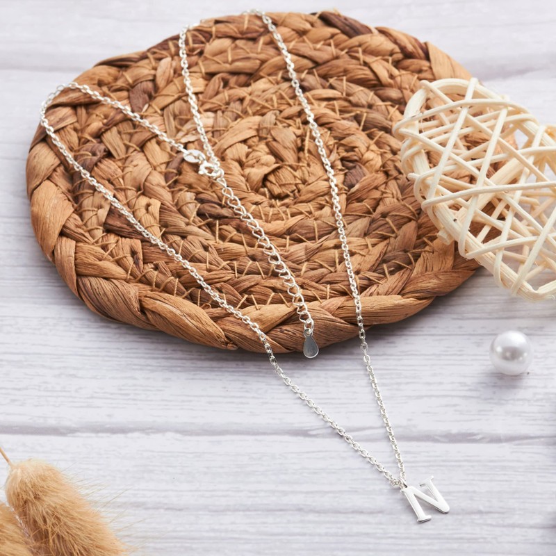 Philip Jones Sterling Silver Initial N Necklace