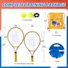 Kids Tennis Rackets 2 Pack with Tennis Trainer Rebound Balls,