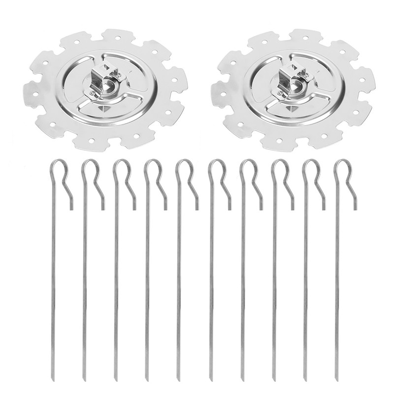 Stainless Steel Roaster Electric Oven Barbecue Skewers Needle Cage Set
