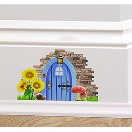 60 Second Makeover Limited Full Colour Blue Fairy Pixie Elf Door Wall Sticker Decal Skirting Board