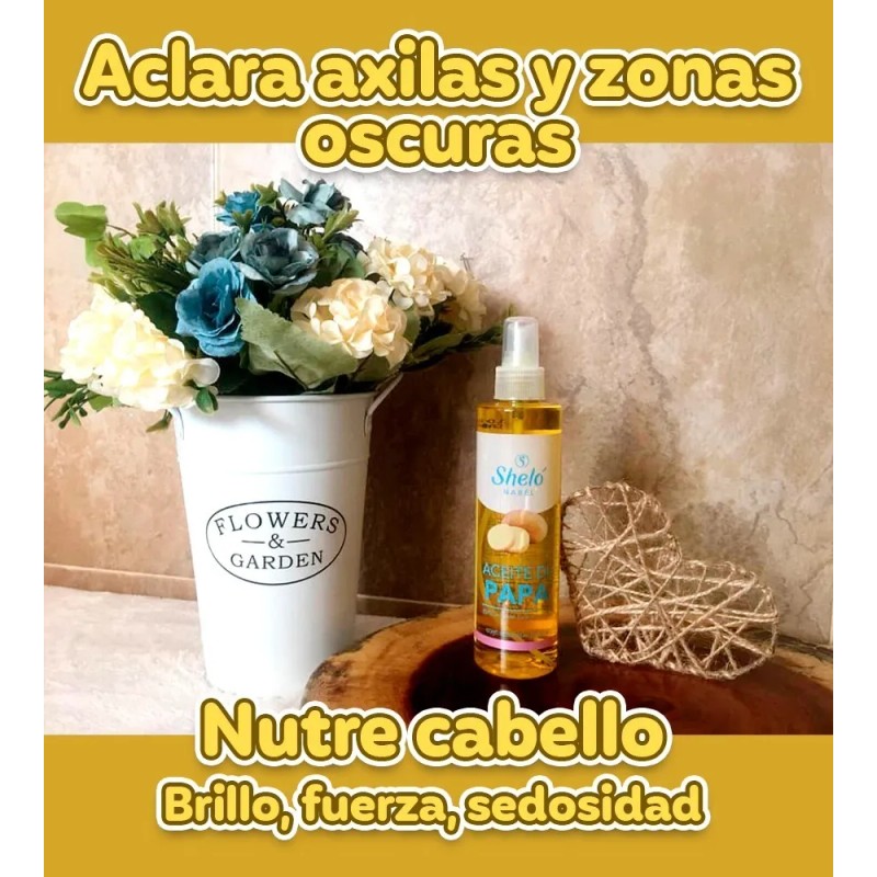 Aceite De Papa Aclara Axilas Nutre Cabello Maltratado 265 Ml